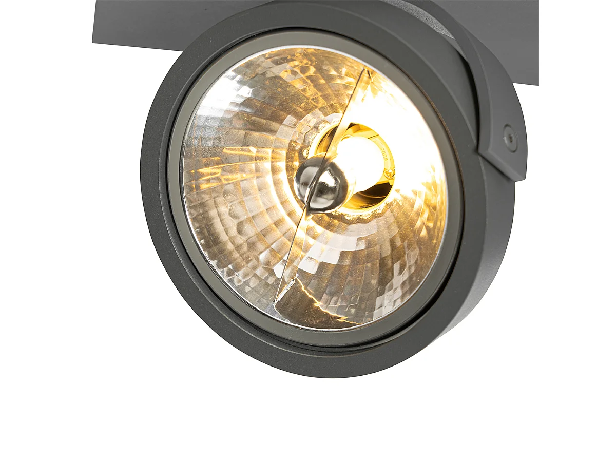 Spot design gris orientable 2 lumières - Go