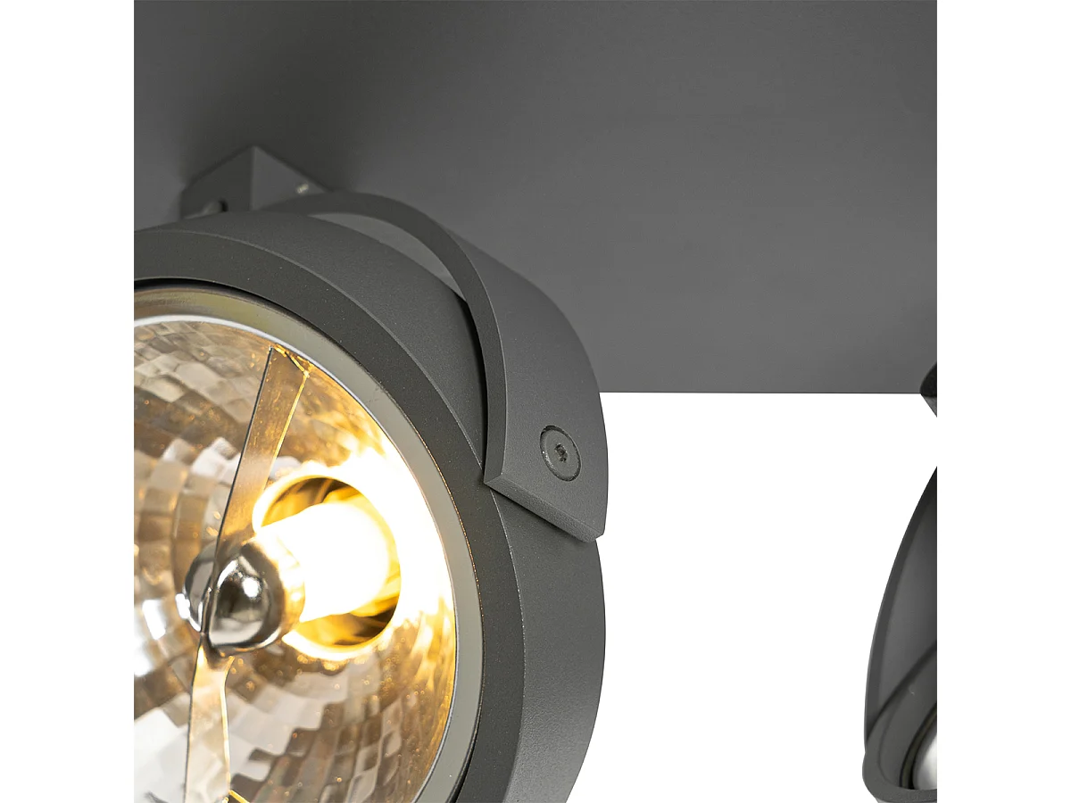 Spot design gris orientable 2 lumières - Go