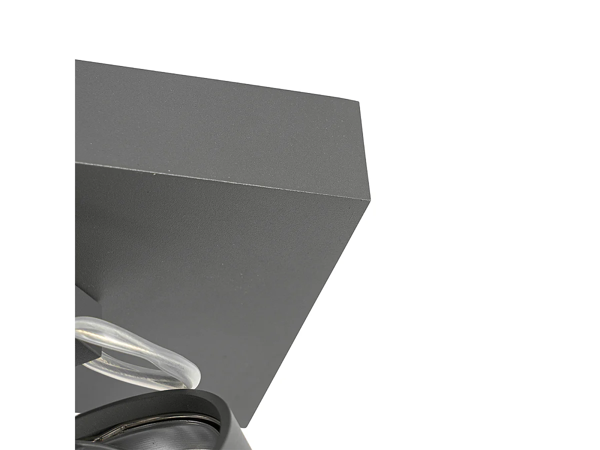 Spot design gris orientable 2 lumières - Go