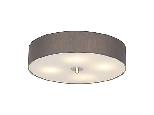 Plafonnier Country gris 50 cm - Tambour