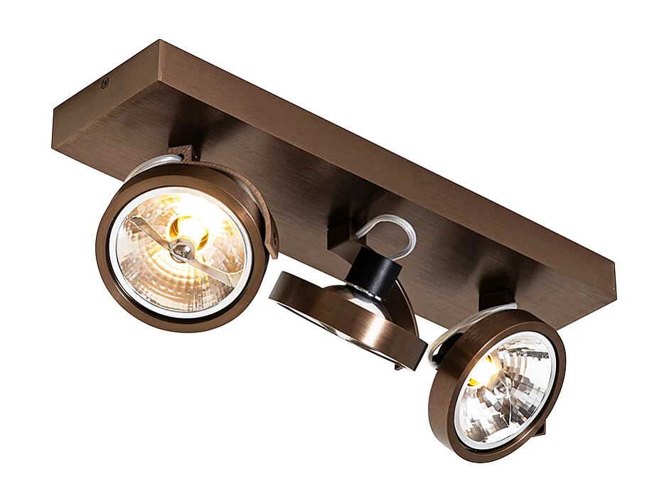 Spot design bronze foncé orientable 3 lumières - Go