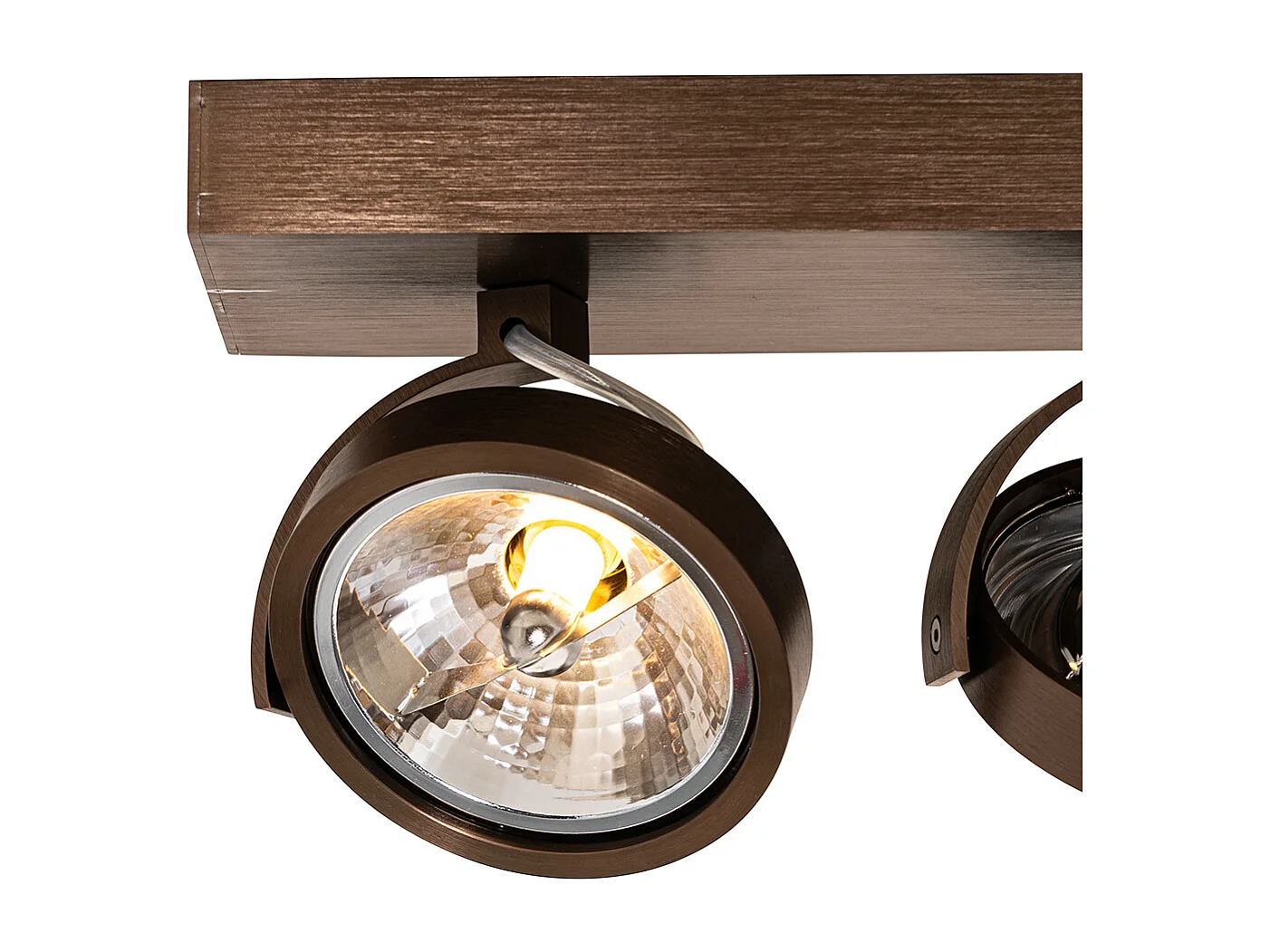 Spot design bronze foncé 3 lumières rotatif et inclinable - Go