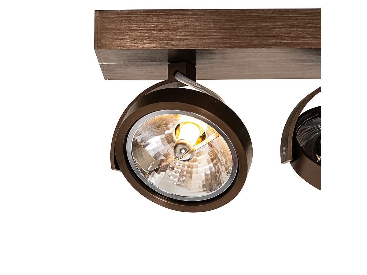 Spot design bronze foncé 3 lumières rotatif et inclinable - Go