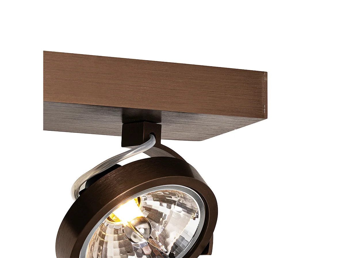 Spot design bronze foncé 3 lumières rotatif et inclinable - Go