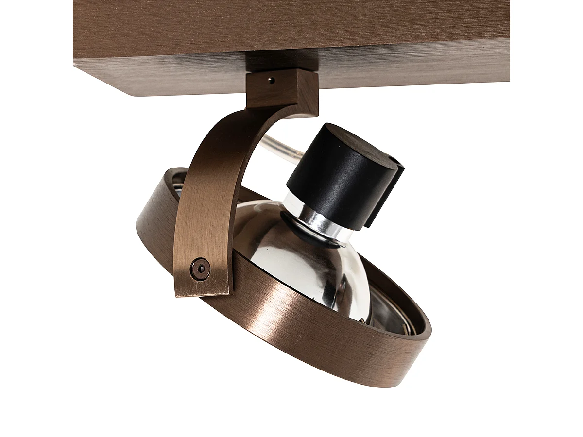 Spot design bronze foncé 3 lumières rotatif et inclinable - Go