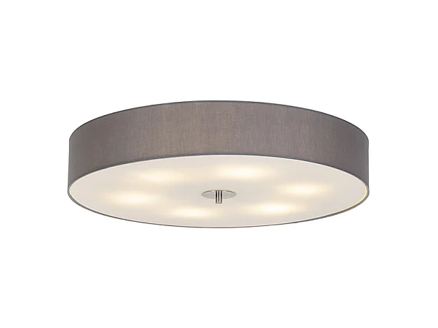 Plafonnier Country gris 70 cm - Tambour