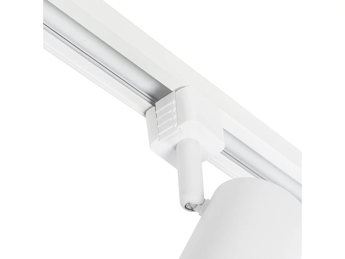 Système d'éclairage sur rail monophasé intelligent avec 10 spots blancs avec Wifi GU10 - Iconic Jeana