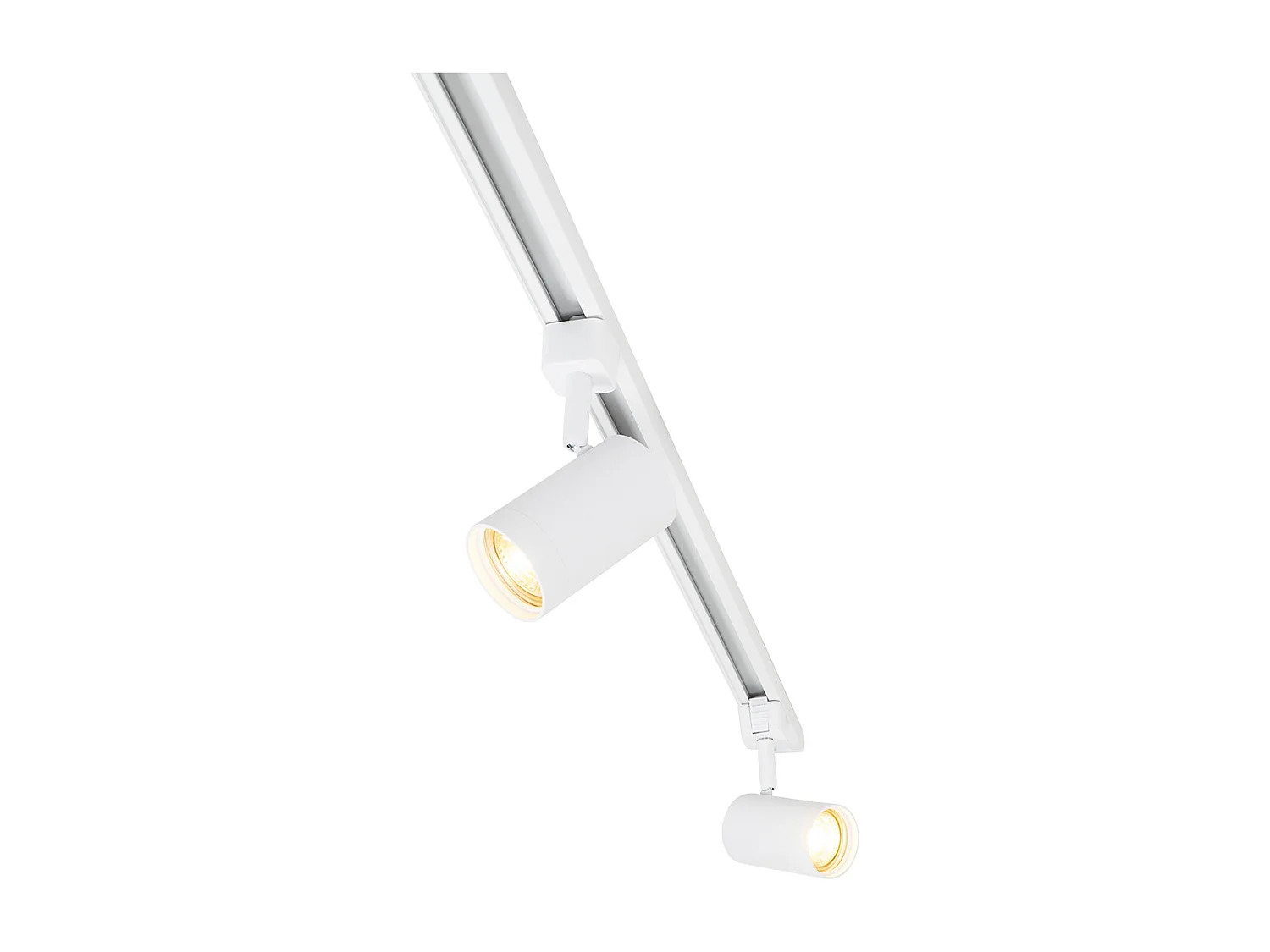 Système d'éclairage sur rail monophasé intelligent avec 10 spots blancs avec Wifi GU10 - Iconic Jeana