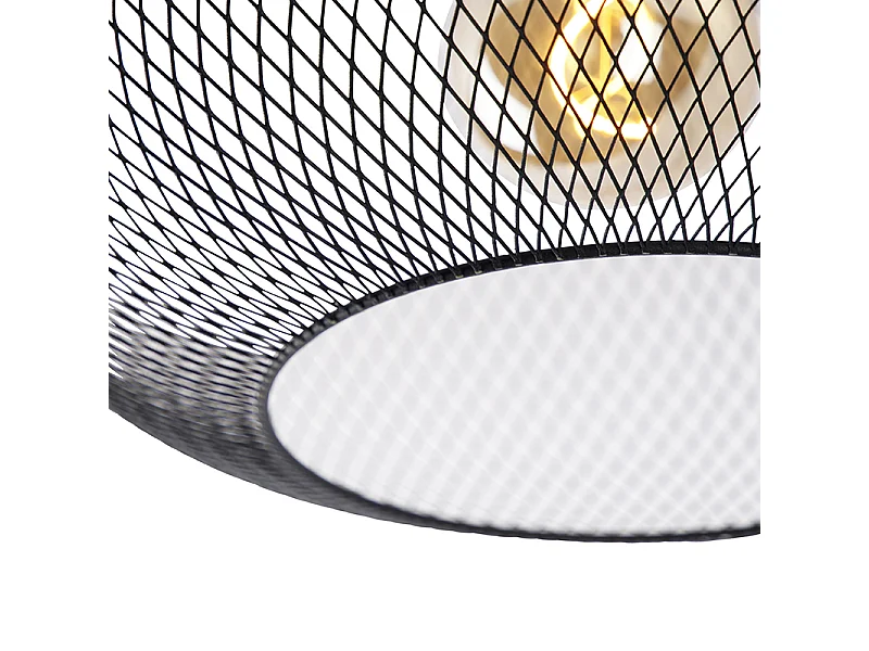 Plafonnier moderne noir 45 cm - Mesh Ball