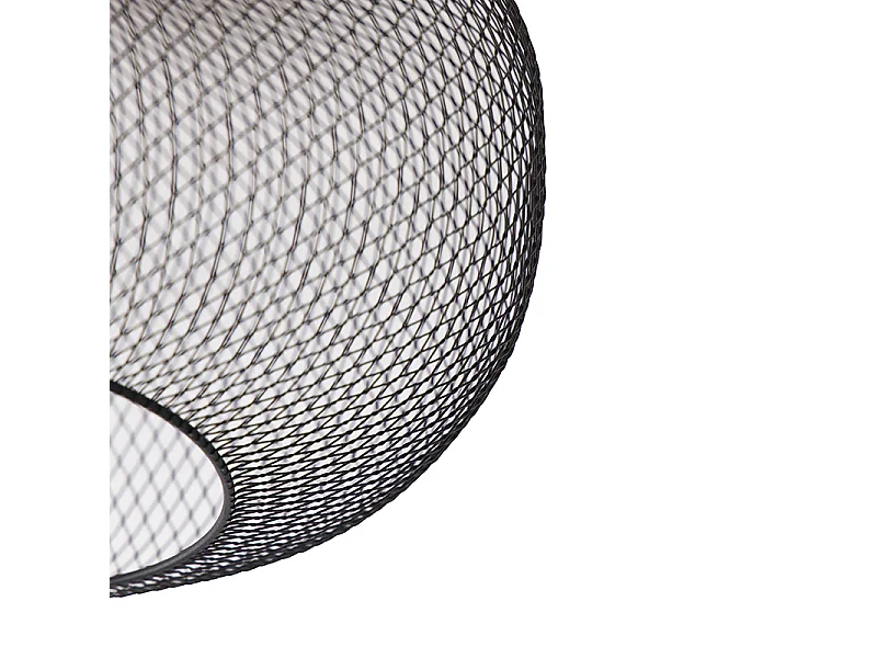 Plafonnier moderne noir 45 cm - Mesh Ball