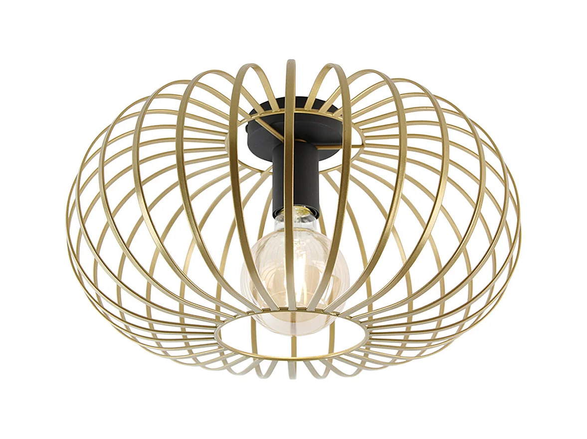 Plafonnier intelligent doré 39 cm avec WiFi G95 - Johanna