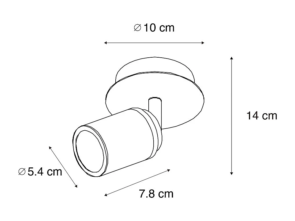 Spot de salle de bain moderne en laiton IP44 - Ducha