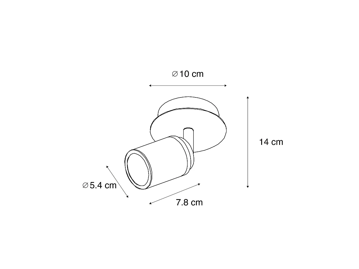 Spot de salle de bain moderne en laiton IP44 - Ducha
