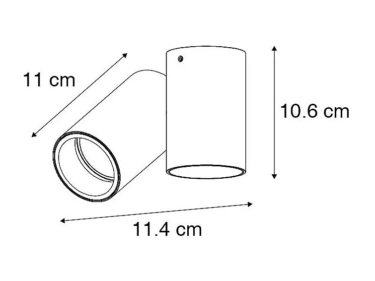 Spot de plafond design blanc orientable GU10 50mm - Michael