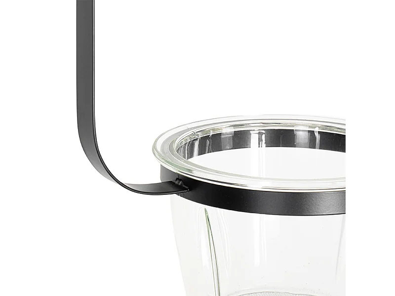 Plafonnier moderne rectangulaire noir avec verre - Roslini