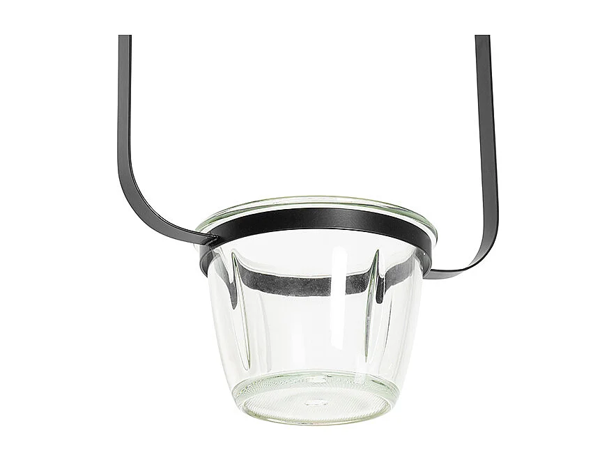 Plafonnier moderne noir avec verre rectangulaire - Roslini