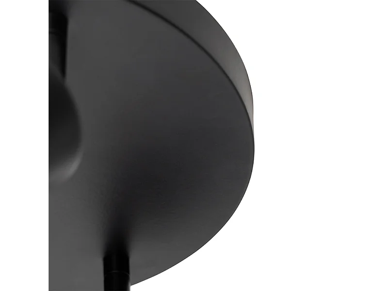 Plafonnier moderne noir réglable rond 3 lumières - Java