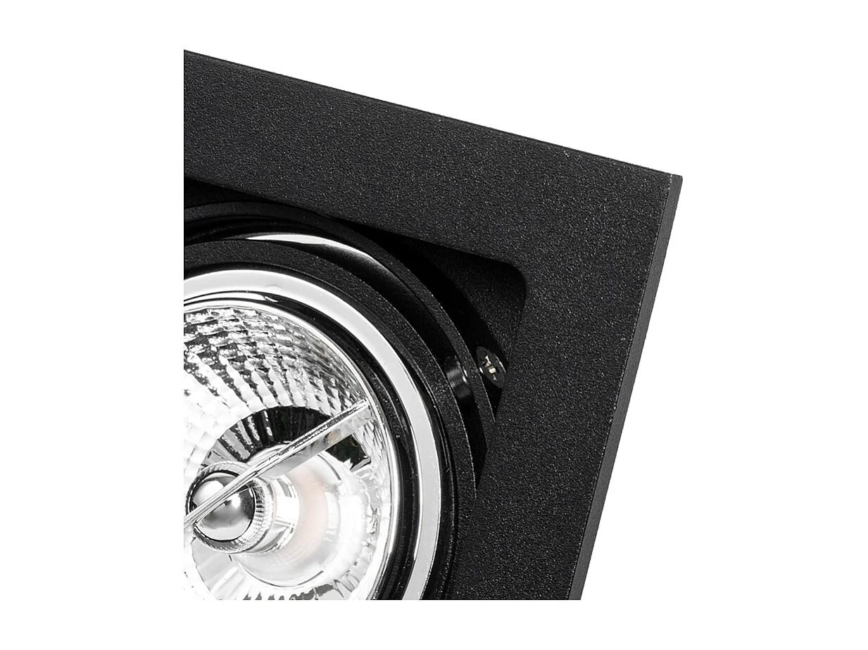 Spot encastré carré noir orientable - Artemis 70