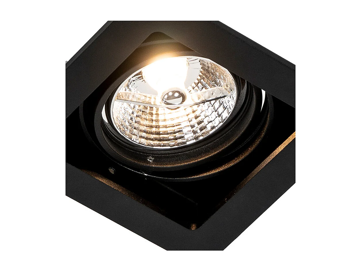 Spot encastré carré noir orientable - Artemis 70