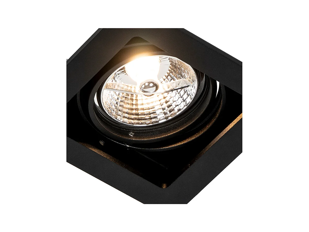 Spot encastré carré noir orientable - Artemis 70