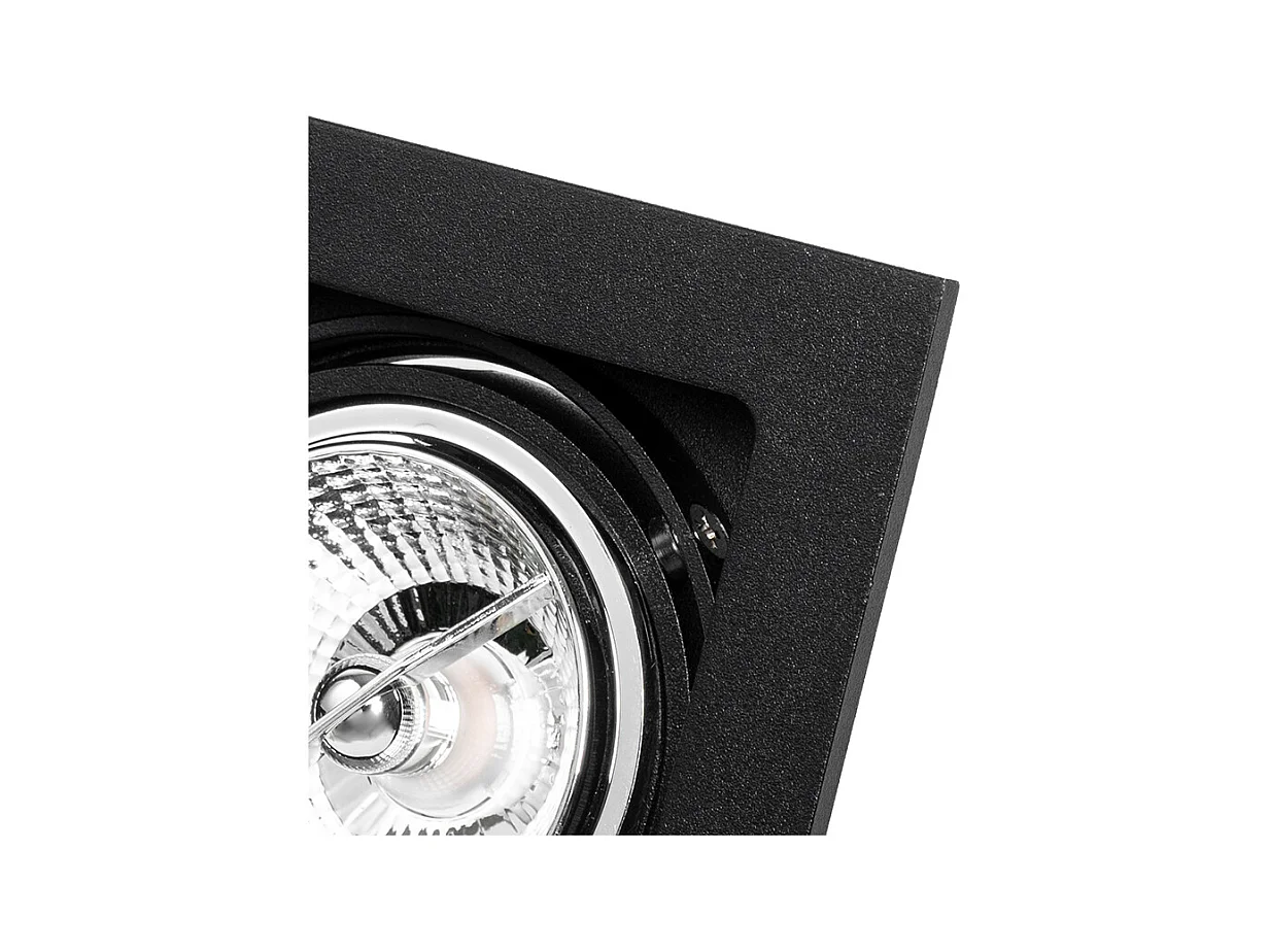 Spot encastré carré noir orientable - Artemis 70