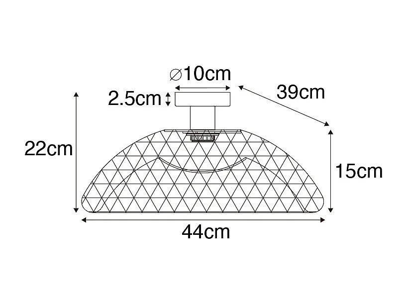 Plafonnier moderne noir - Zora