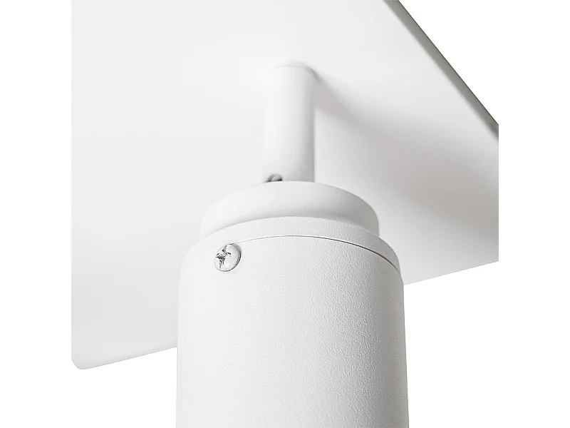 Spot de plafond moderne blanc carré 3 lumières IP44 - Ducha