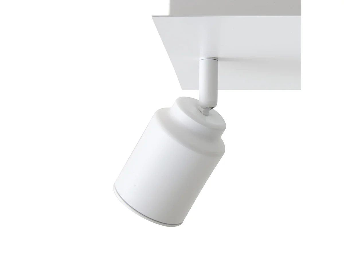Spot de salle de bain moderne blanc carré 3 lumières IP44 - Ducha
