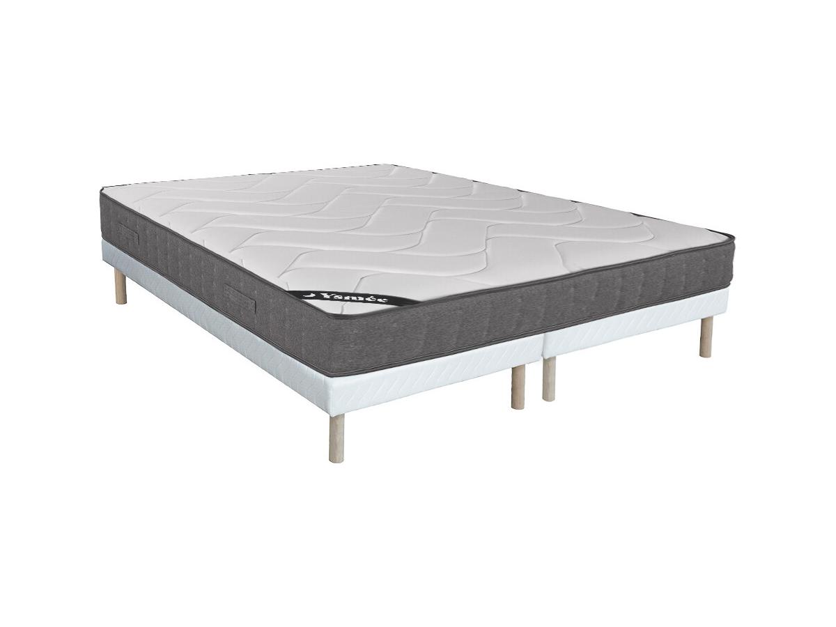 Set aus Bettgestell + Matratze - 180 x 200 cm - 5-Zonen-Taschenfederkern & günstig online kaufen