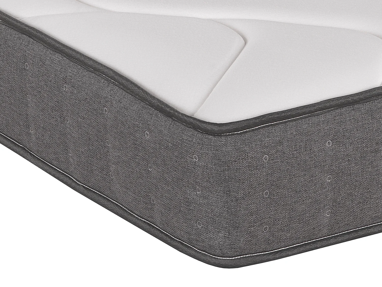 Ensemble 180 x 200 cm sommier + matelas ressorts ensachés 5 zones accueil mémoire de forme ép.23cm - BABYLONE de YSMÉE