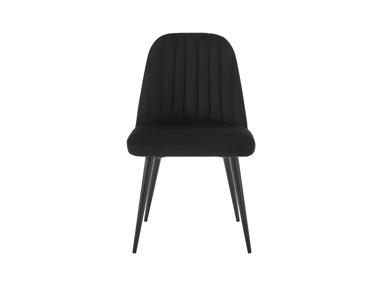 Stuhl 2er-Set - Samt & Metall - Schwarz - ELEANA