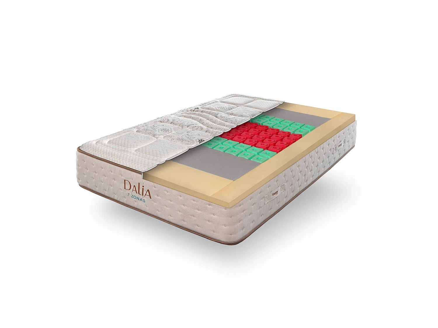 Colchón Visco Inyectada Muelles Ensacados Dalia de SonnoMattress 180x190x33
