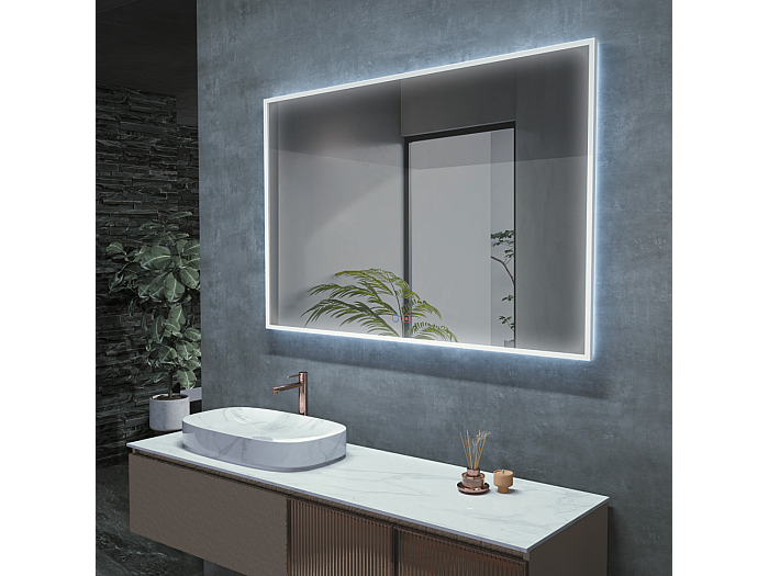 Miroir Salle de Bains Lumineux BOSTON Anti-Buée et Éclairage Périmétral