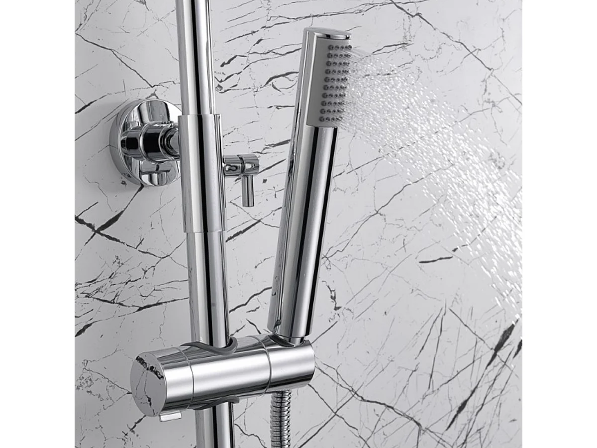 Colonne de Douche chromé anti-calcaire - Design Moderne et Économie d'eau - Kit Complet LINE IMEX