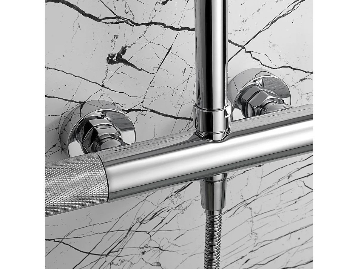 Colonne de Douche chromé anti-calcaire - Design Moderne et Économie d'eau - Kit Complet LINE IMEX