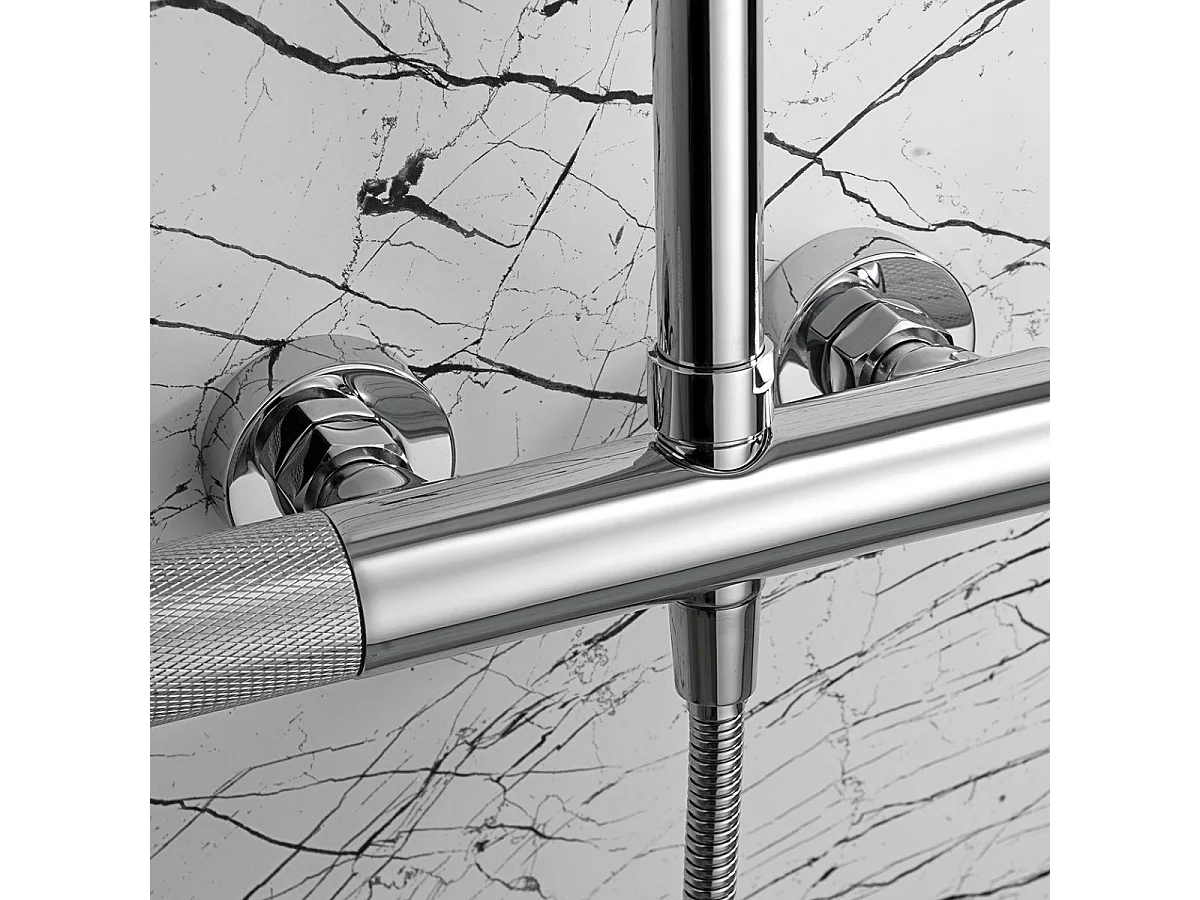 Colonne de Douche chromé anti-calcaire - Design Moderne et Économie d'eau - Kit Complet LINE IMEX