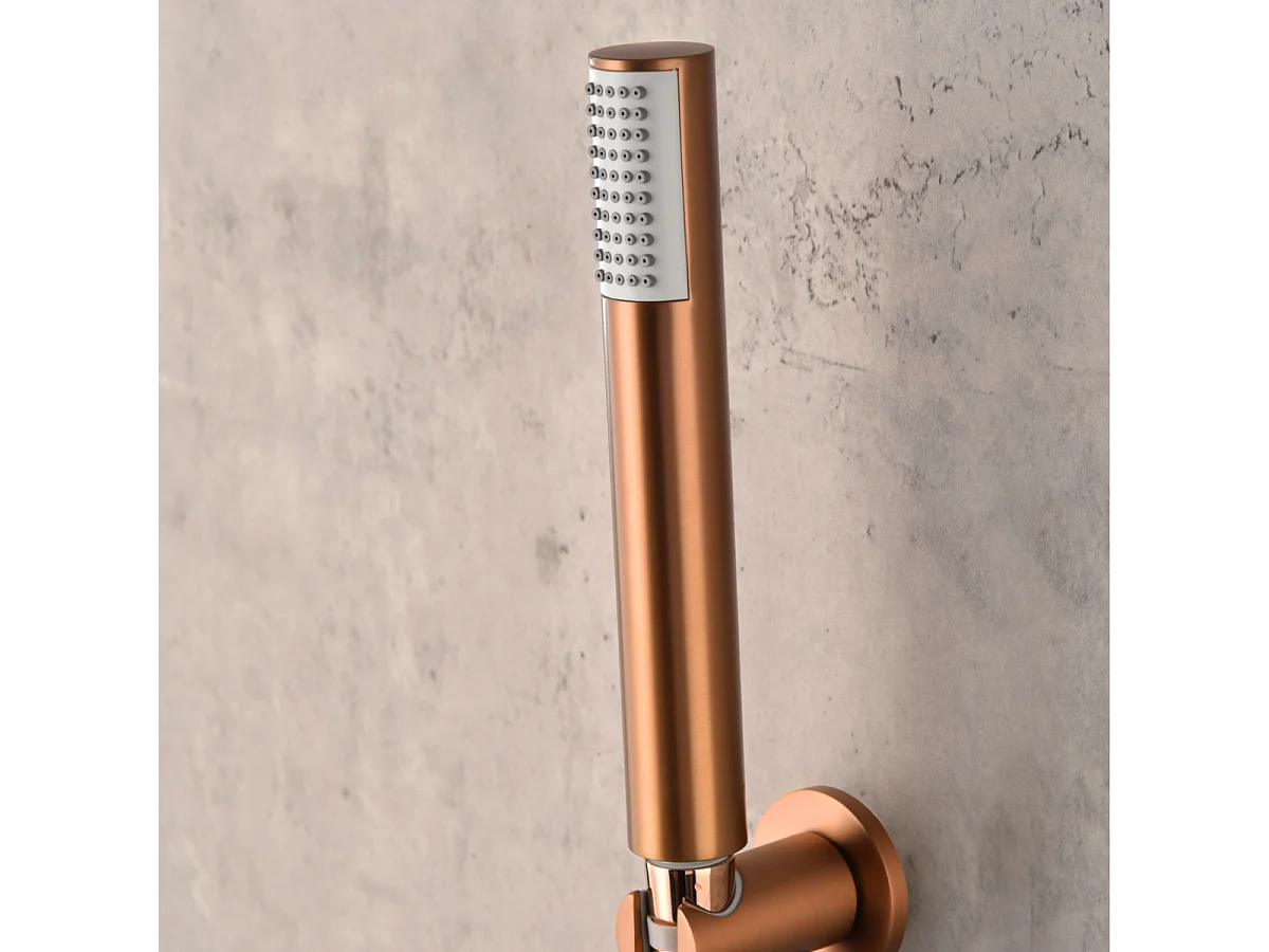 Colonne de Douche Encastrée Thermostatique  Anti-Calcaire Or Rose Cuivré IMEX MONZA GTM039/ORC