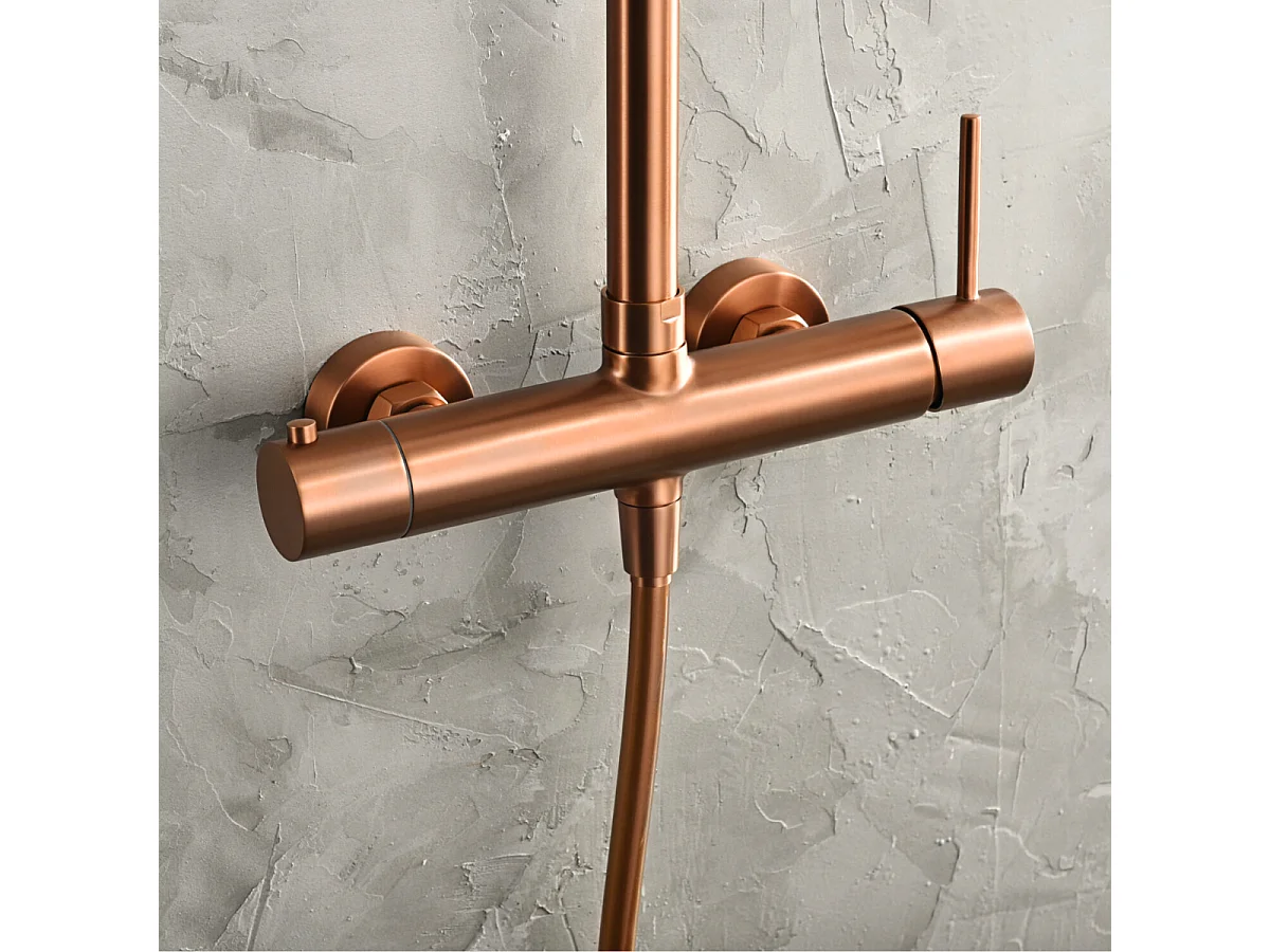 Colonne de Douche Anti-Calcaire Or Rose Cuivré IMEX MONZA BDM039/ORC
