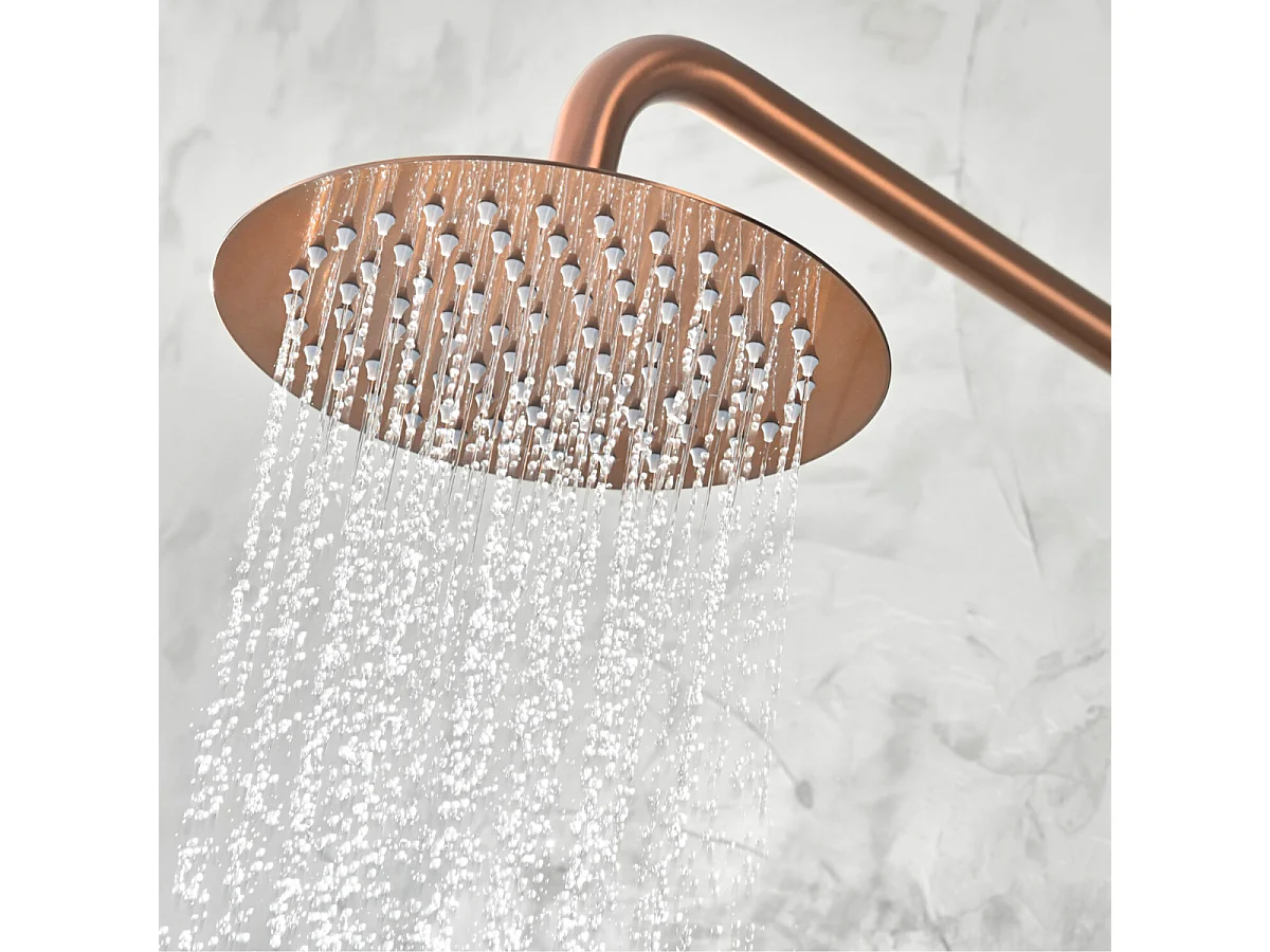 Colonne de Douche Anti-Calcaire Or Rose Cuivré IMEX MONZA BDM039/ORC