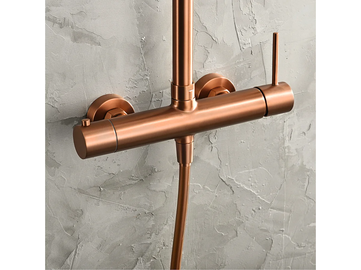 Colonne de Douche Anti-Calcaire Or Rose Cuivré IMEX MONZA BDM039/ORC