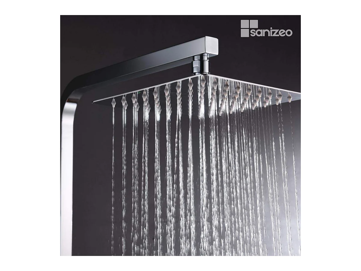 Colonne de Douche et Baignoire chromé anti-calcaire - Design Moderne et Économie d'eau - Kit Complet FIYI IMEX