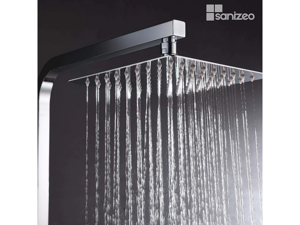 Colonne de Douche et Baignoire chromé anti-calcaire - Design Moderne et Économie d'eau - Kit Complet FIYI IMEX