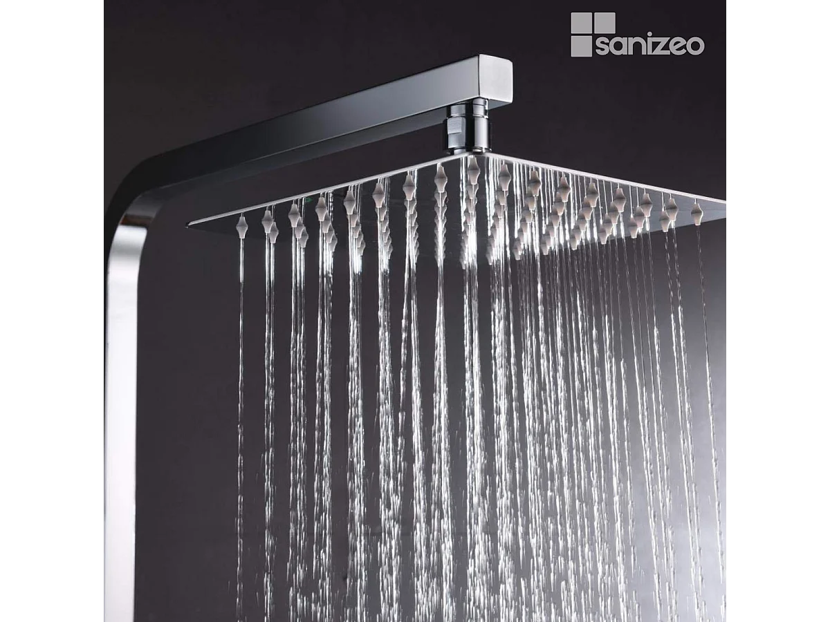 Colonne de Douche et Baignoire chromé anti-calcaire - Design Moderne et Économie d'eau - Kit Complet FIYI IMEX