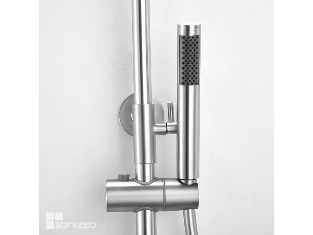 Colonne de Douche acier inoxydable anti-calcaire - Design Moderne et Économie d'eau - Kit Complet DELOS IMEX