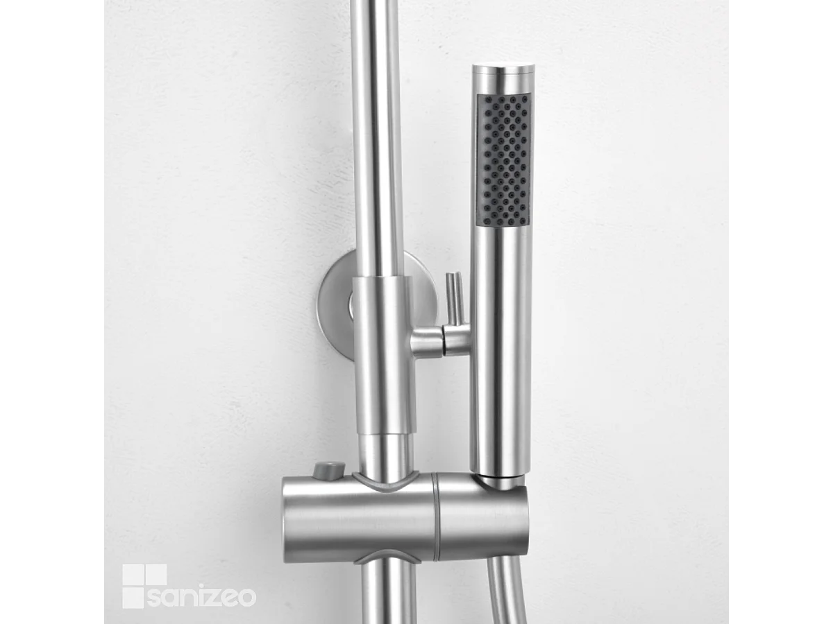 Colonne de Douche acier inoxydable anti-calcaire - Design Moderne et Économie d'eau - Kit Complet DELOS IMEX