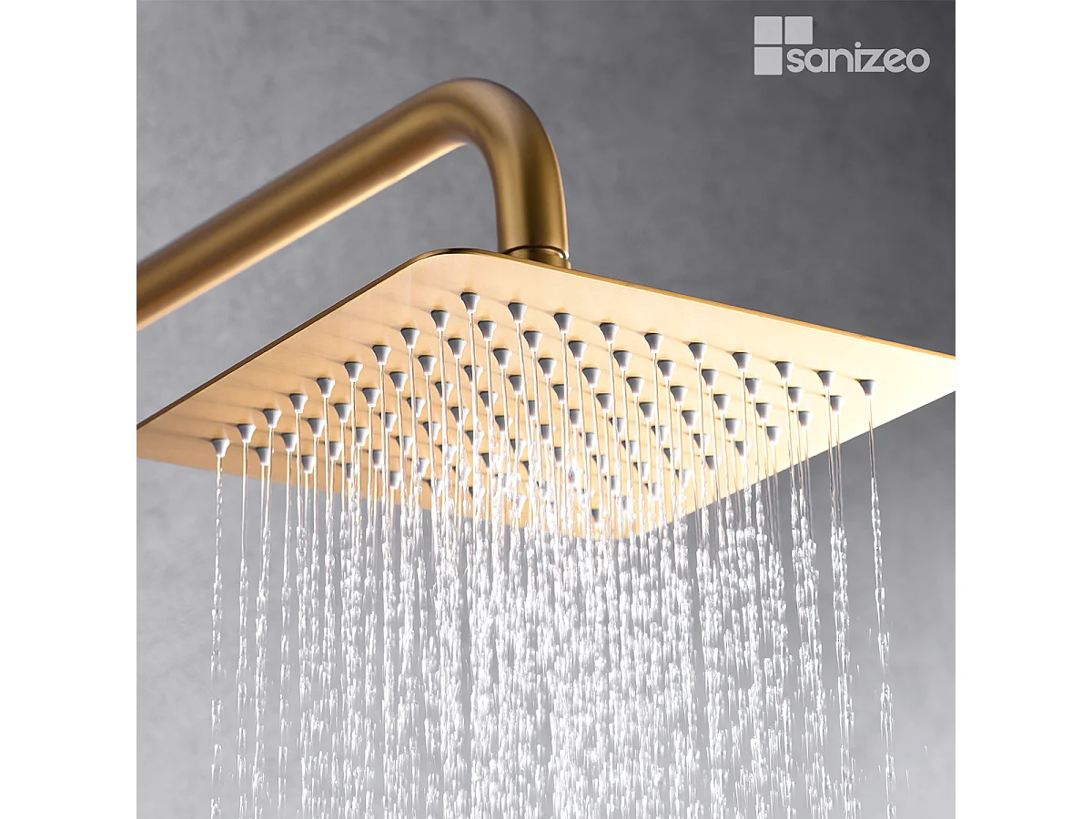 Colonne de Douche or brossé anti-calcaire - Design Moderne et Économie d'eau - Kit Complet ART IMEX