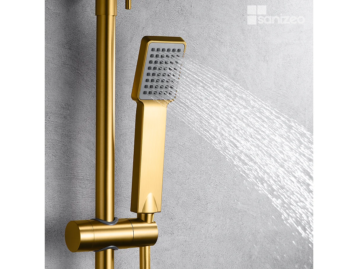 Colonne de Douche or brossé anti-calcaire - Design Moderne et Économie d'eau - Kit Complet ART IMEX