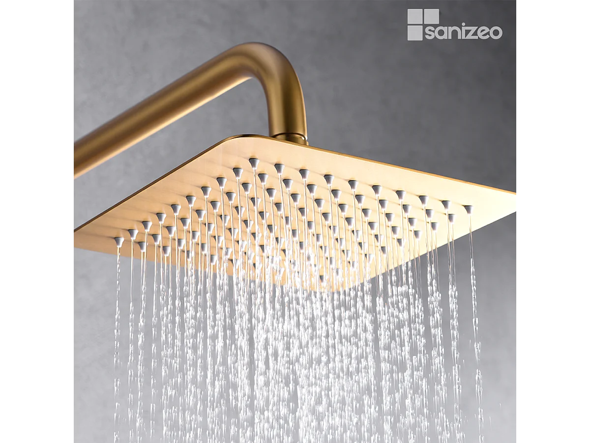 Colonne de Douche or brossé anti-calcaire - Design Moderne et Économie d'eau - Kit Complet ART IMEX