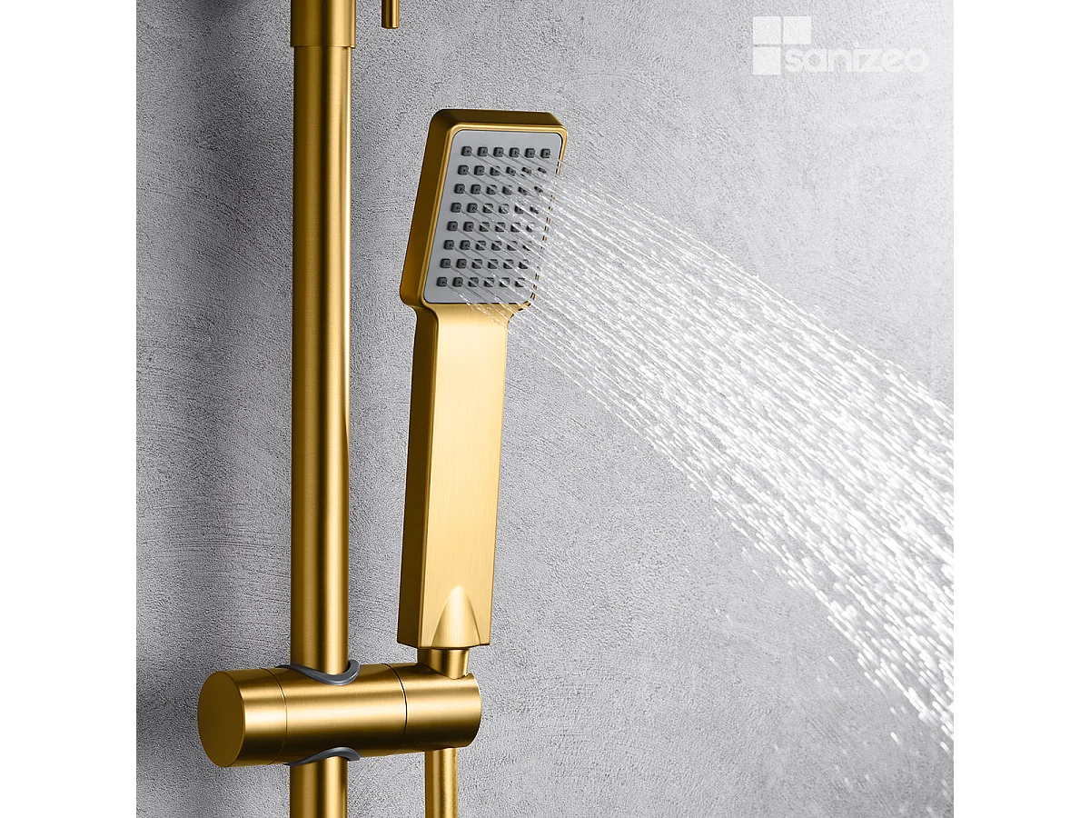 Colonne de Douche or brossé anti-calcaire - Design Moderne et Économie d'eau - Kit Complet ART IMEX