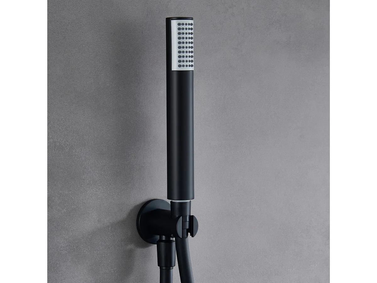 Colonne de Douche Encastrée Anti-Calcaire Noir Mat IMEX MONZA GPM039/NG